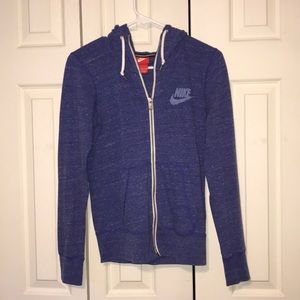 Purple NIKE zip up sweatshirt